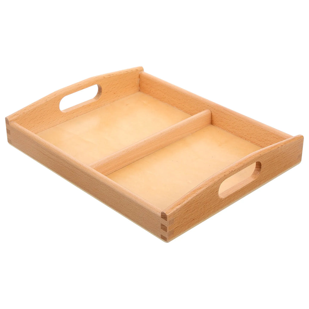 Wooden Tray Toddler Funny Teaching Aids Practical Serving Tray Art Craft Organizing tool Early Learning Sensory Project supplies