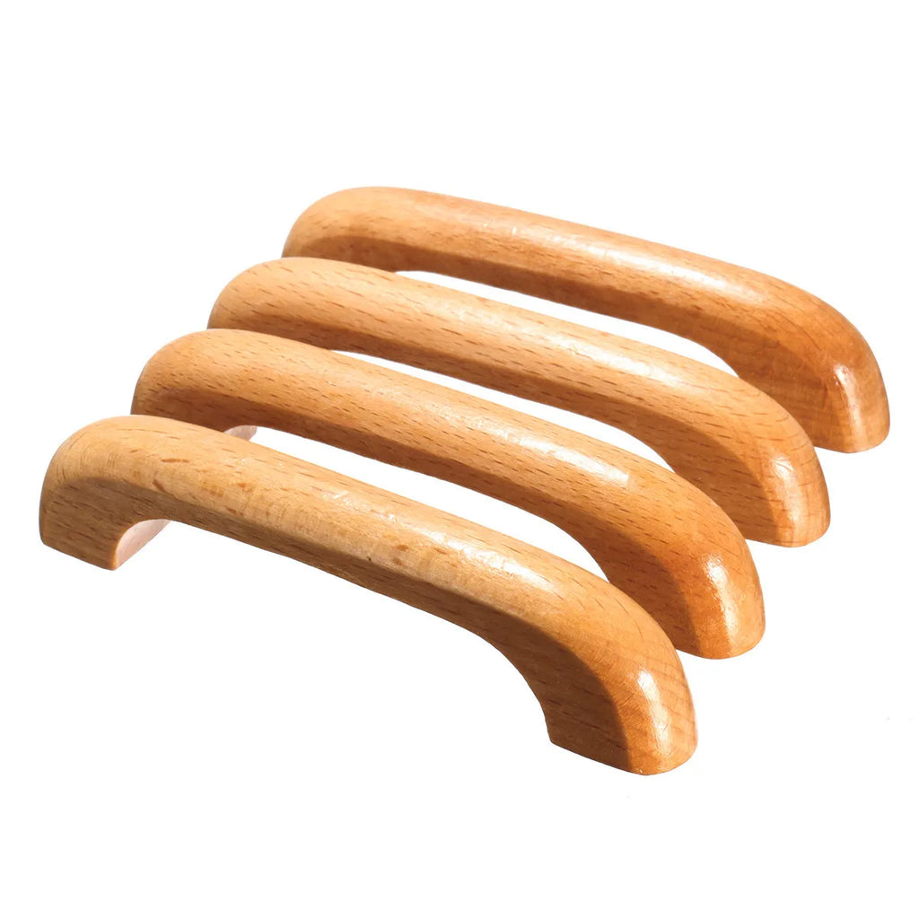 1/4pcs Round Wooden Drawer Cabinet Pulls Door Handles Cabinet Kitchen Furniture Solid Wood Furniture Handle Knob Furniture