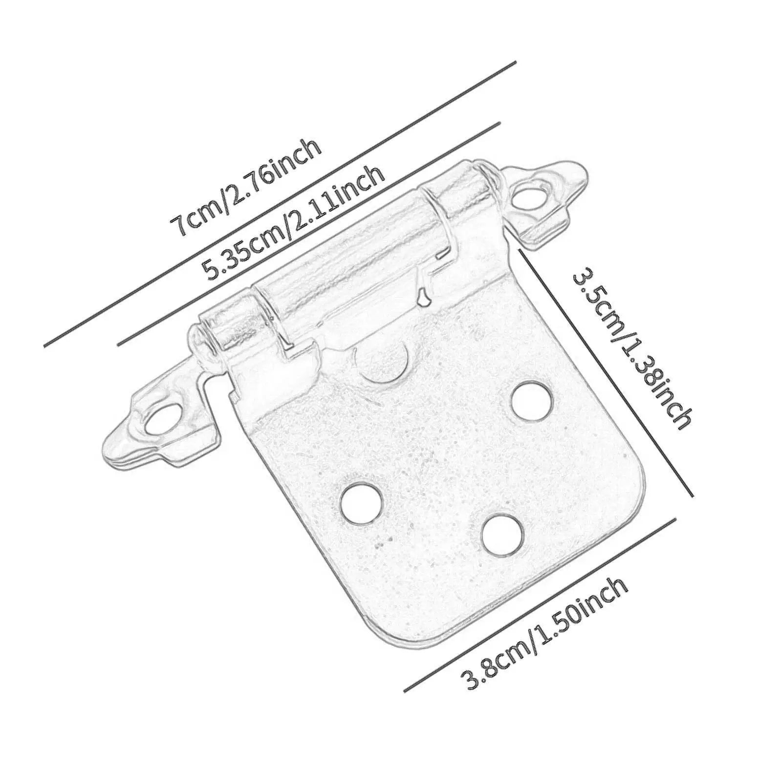 10Pcs Closing Hinges Cupboard Hinges Furniture Hardware Accessories Spring Hinges Easy to Install Cabinet Door Hinges