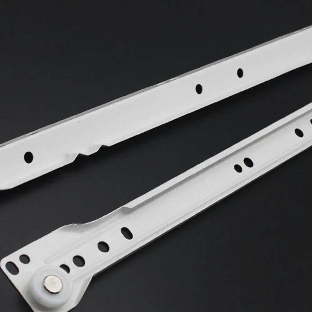 1Pair Chute Cabinets Keyboard Roller Pulley Furniture Slides Mute Two Section Drawer Track Slides Cabinet Rails