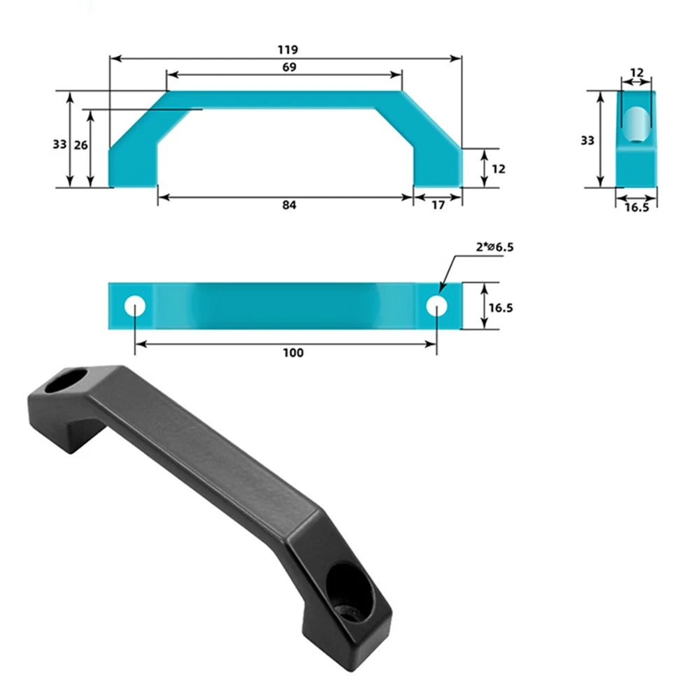 Adaptable For Indoor Decoration Aluminum Alloy Handle Furniture Handle Easy Installation High Strength Lightweight