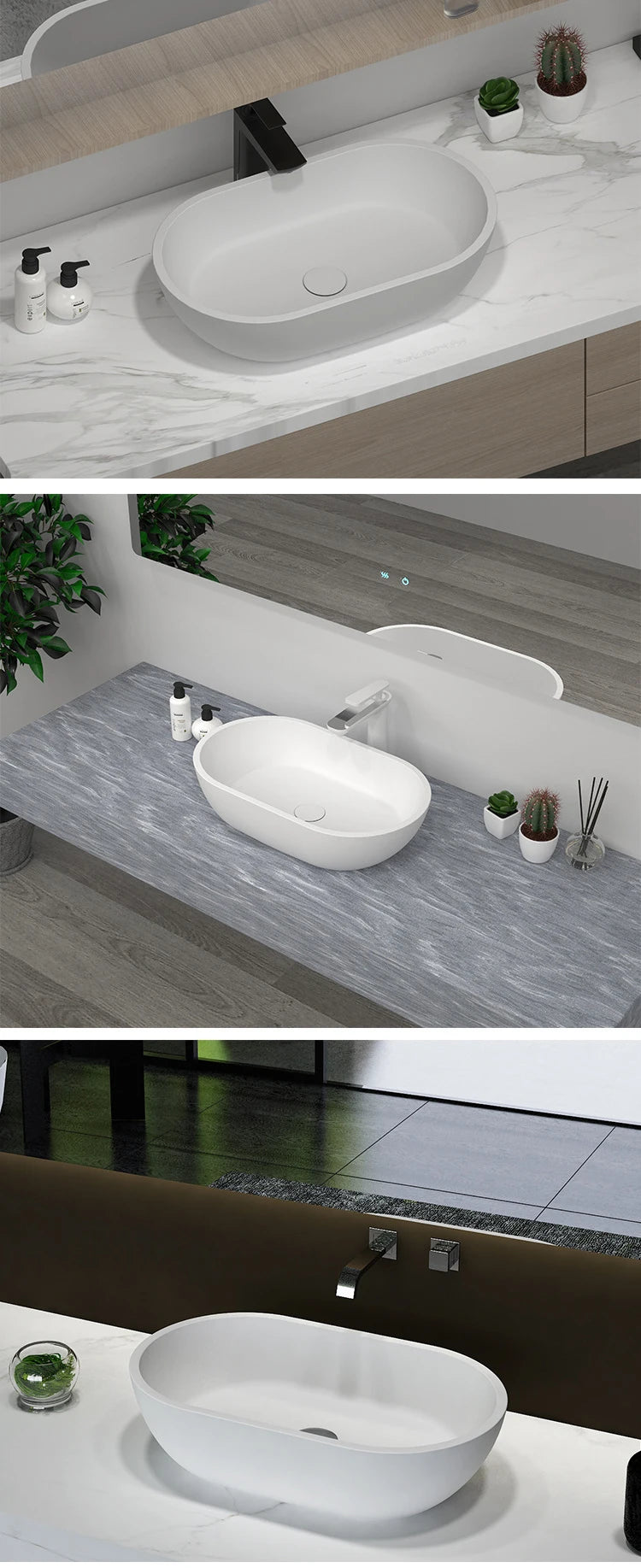 Bathroom Cabinet With Wash Basin/Sink/Mirror