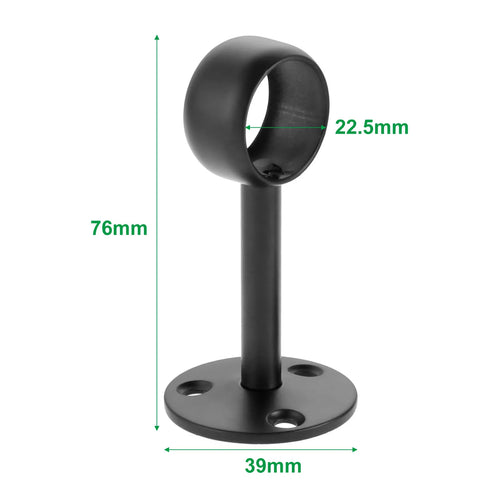 2pcs Flange Rod Holders Wardrobe Hanger Pipe Bracket for Clothes Pole Curtain Rods Ceiling Fixed Support Clamps 16/19/22mm