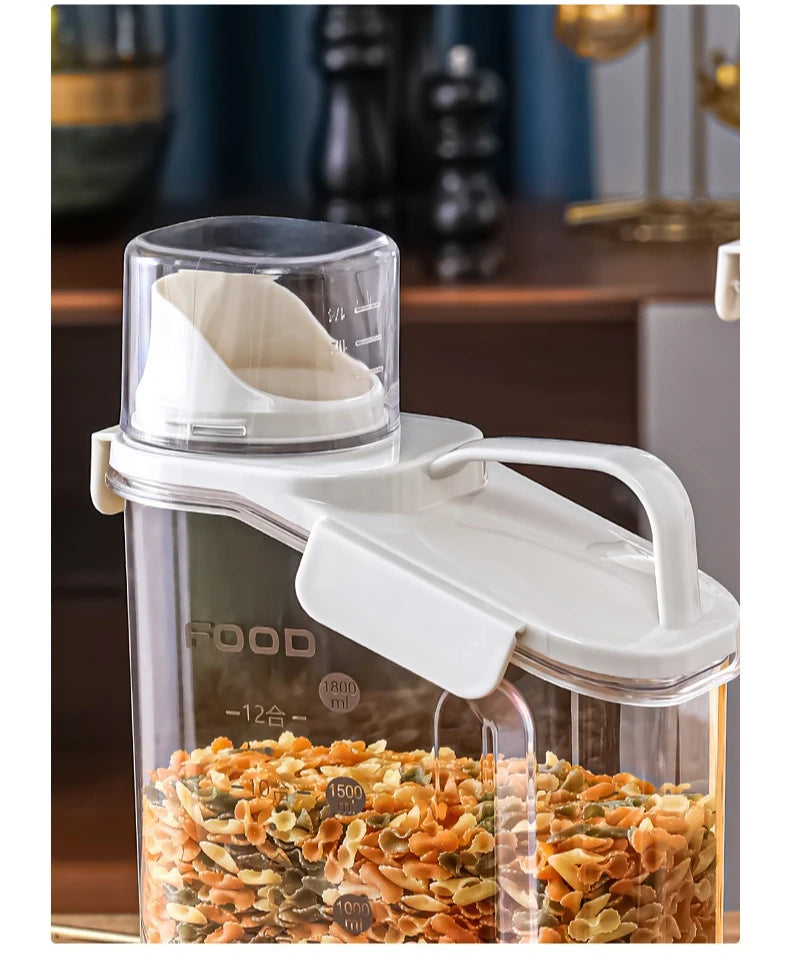 Airtight Food Storage Containers Cereal Dispenser Cereal Container Storage Box Rice Dispenser Grain Dispenser Kitchen Organizer