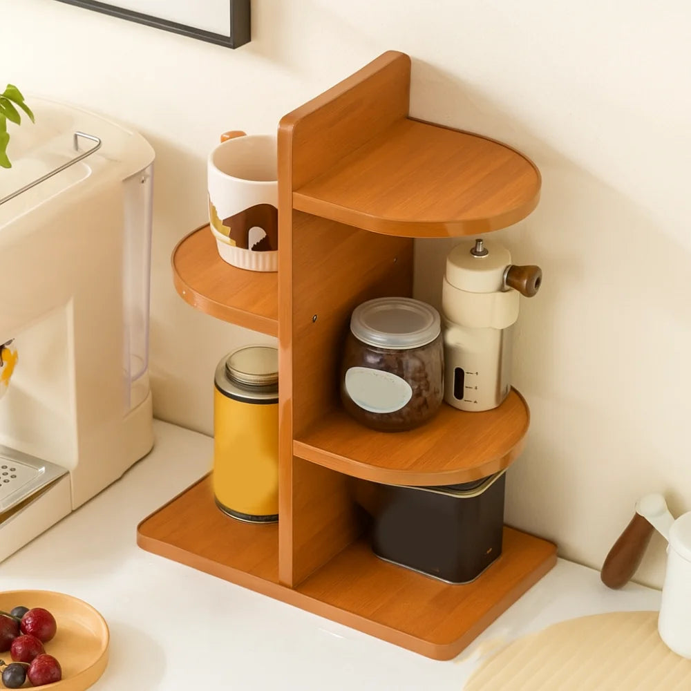 Practical Large Capacity Spice Storage Rack Anti-drop Space Saving Cup Holder Decorative Seasoning Bottle Holder Countertop