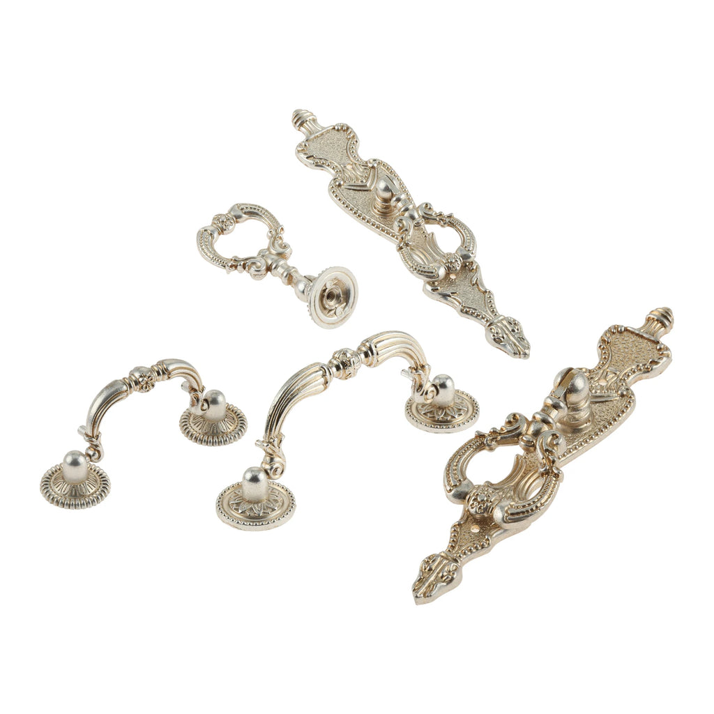 Antique Silver Gold Drawer Cabinet Knobs Furniture Handles Door Pulls for Cupboard Kitchen Retro Hardware Home Decor with Screw