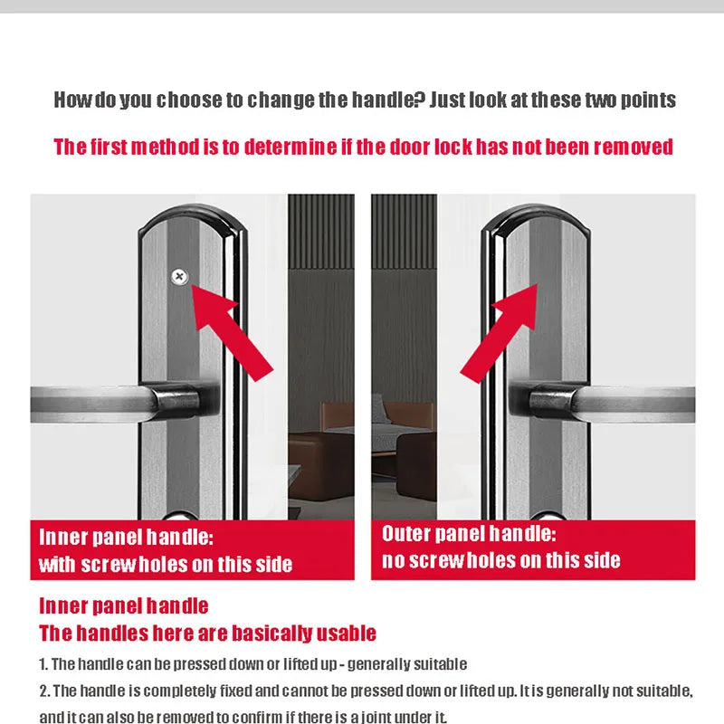 Solid Handle For Anti-theft Door Durable Non Rusting  Thickened Material Household Door Room Bedroom Universal Handle