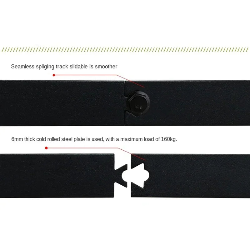 LWZH 1.2m/2m/2.5m/3m Sliding Barn Door Hardware Track Slides Only Tracks Not Included Rollers 4-20FT Home Hardware
