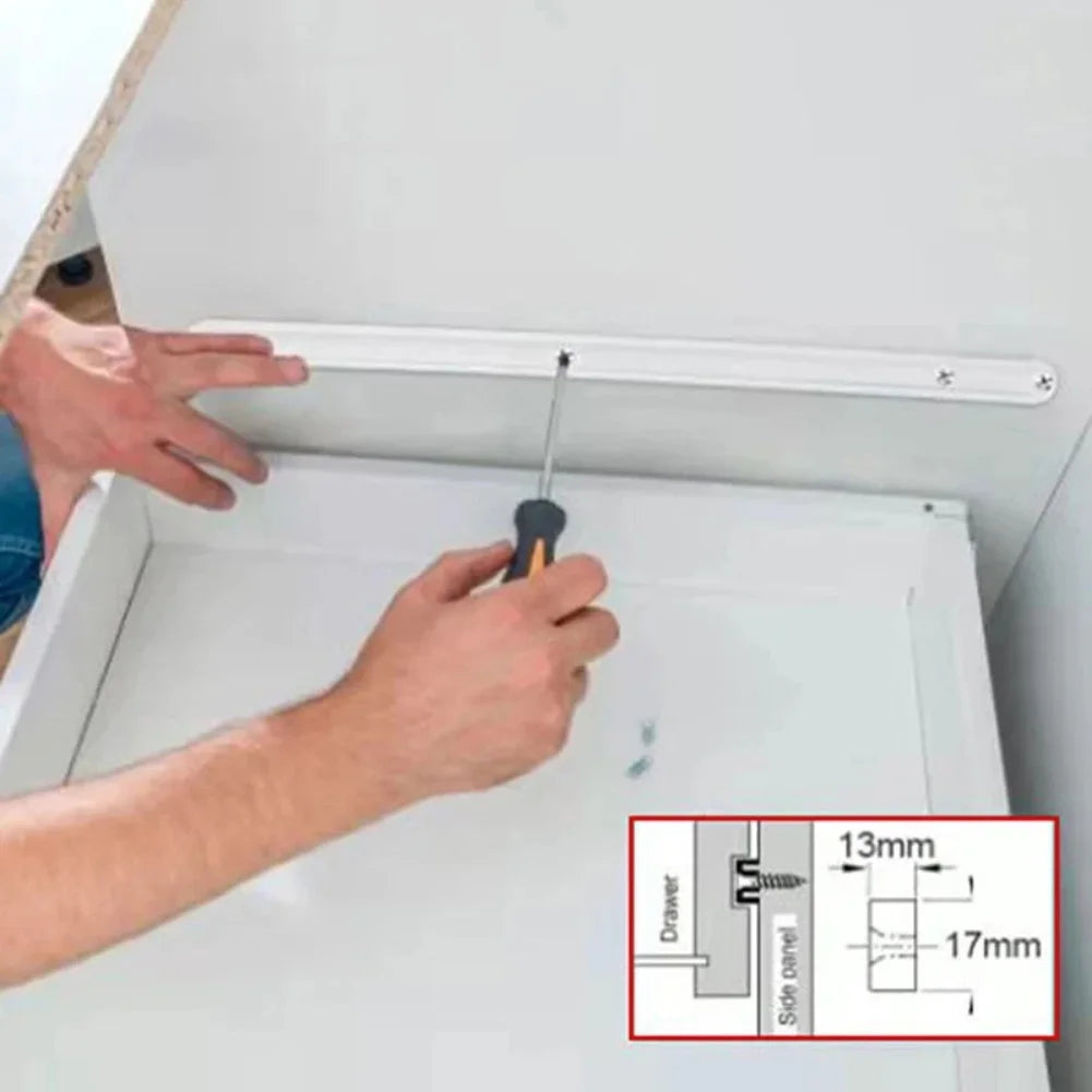 10Pcs Drawer Runners Replacement Draw Rail Plastic Drawer Slides 298mm Draw Runners For Cabinet Cupboard Furniture Hardware