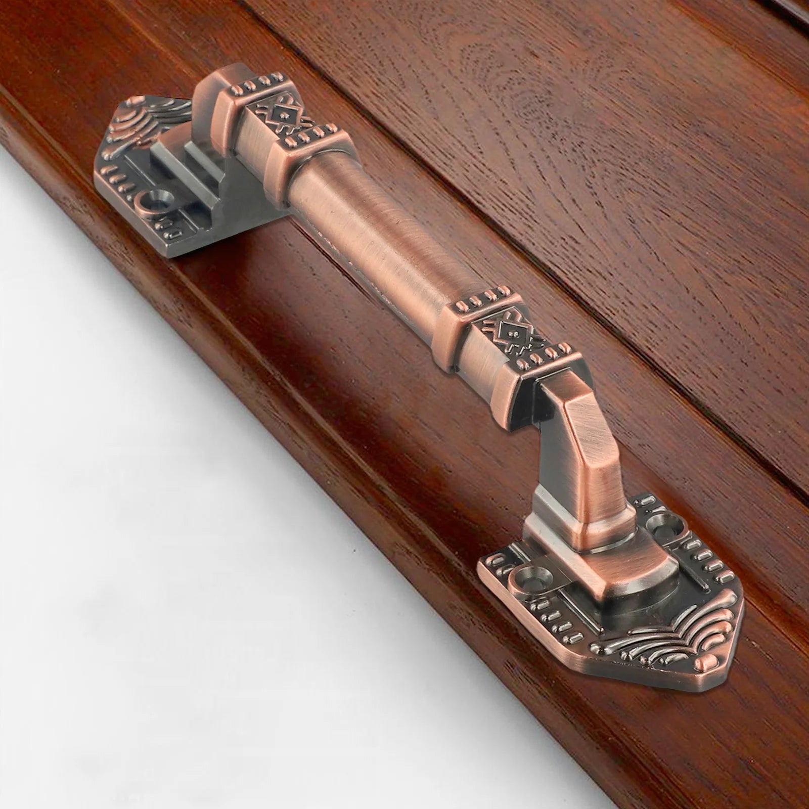 European Antique Exposed Aluminum Alloy Door Handle Push-Pull Door Handle Furniture Wood Barn Door Handle Drawer Flush Handles