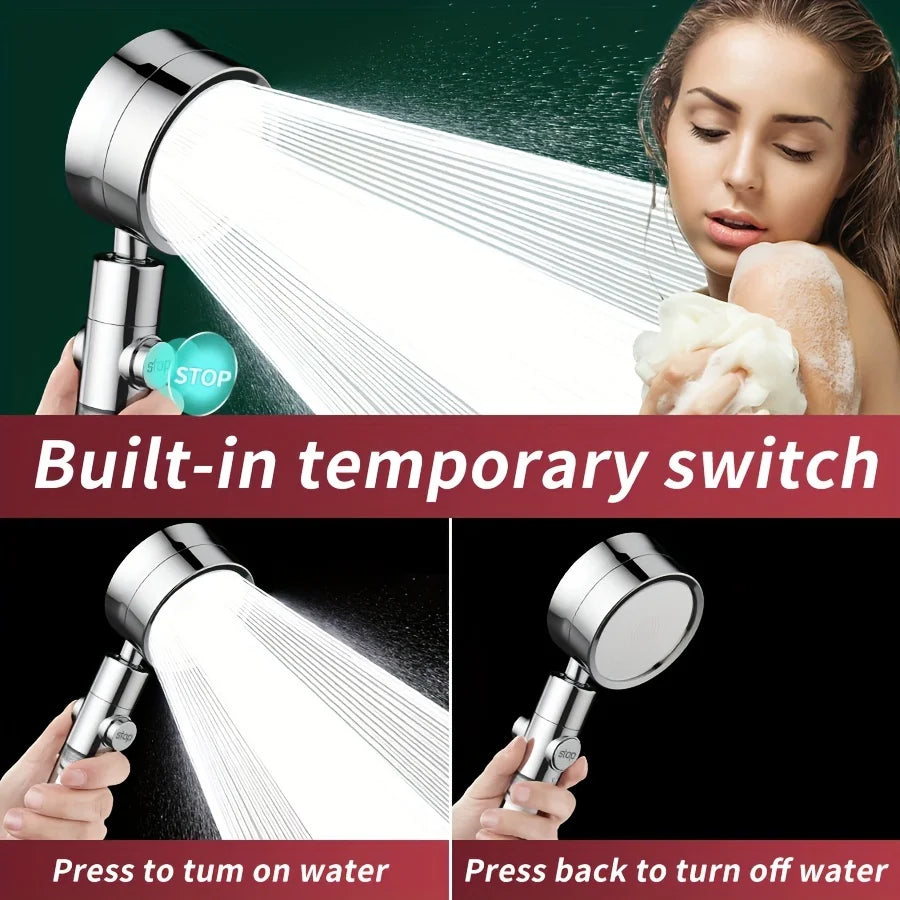 3-Speed Pressurized Shower Head - Adjustable Angle, Super Strong Flow for Refreshing Shower. Upgrade Your Bathroom Today!
