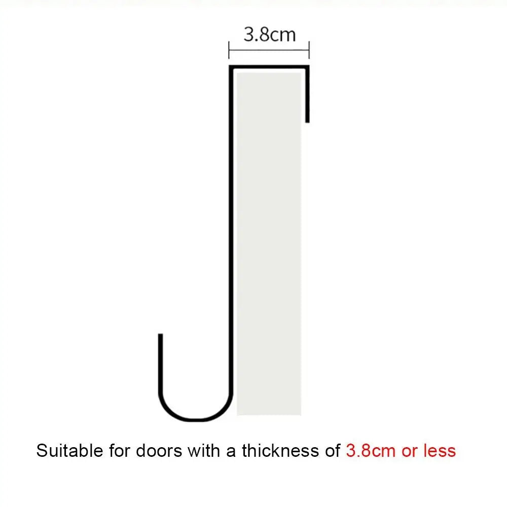 Towel Coats Hangers Nonstick Non-punching Over The Door Hooks Rubber Prevent Scratches Hanging Organizer Clothes Storage Holder