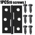 Stainless Steel Hinge for Furniture Wooden Doors Windows Cabinets Cupboards Bookcase Fitting Hardware 6 Mounting Hole with Screw
