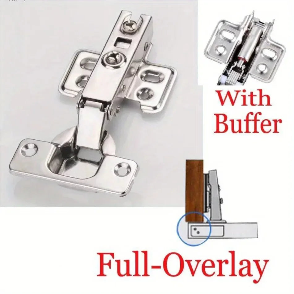 2Pcs Cabinet Hinges Steel Hydraulic Door Hinge Damper Buffer Soft Closing for Kitchen Cupboard Furniture  furniture