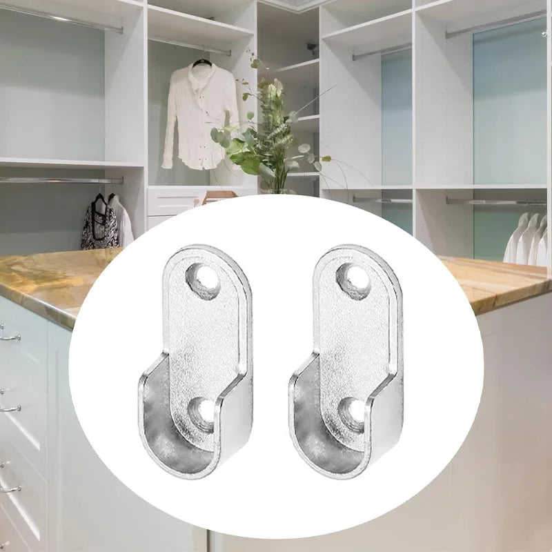 4/8/12pcs Bracket, Hanging clothes rod fixation, wardrobe clothes rail bracket slot, Used for wardrobes, hardware accessories