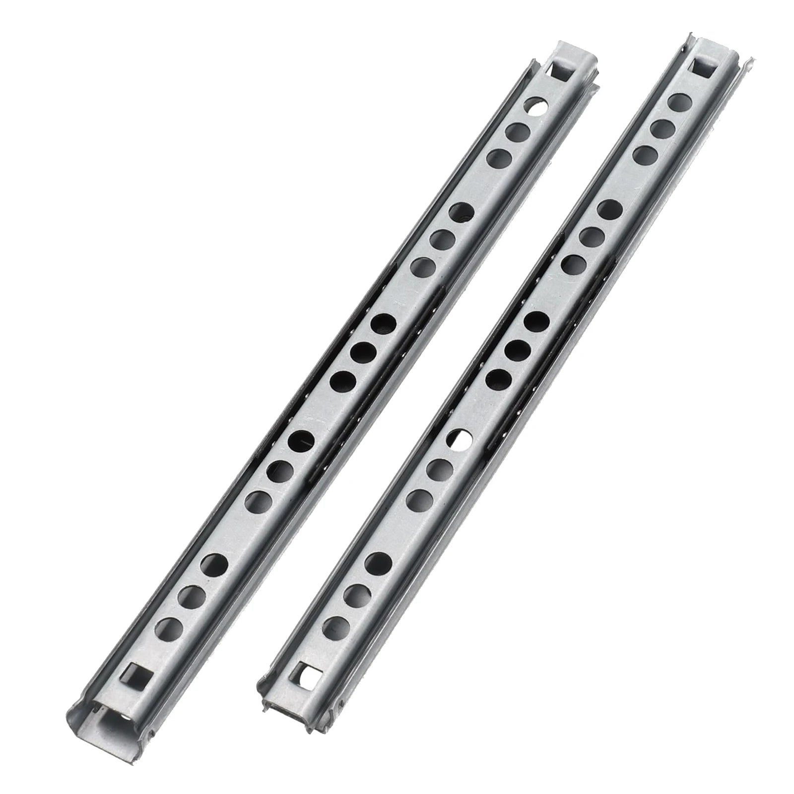 2PCS Kitchen Cupboard Drawer Slides Furniture Guide Rail Full Extension Parts Width 17mm Color As Pictures Show