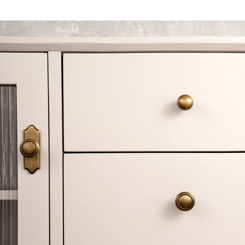 Santaya Antique Brass Cabinet Handles With Backplate Solid Bronze Wardrobe Pulls Kitchen Cupboard Door Knobs Furniture Handle