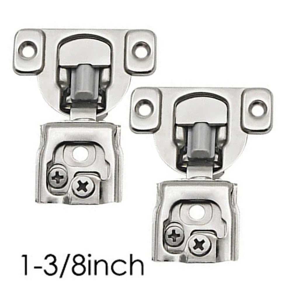 2Pcs Soft Closing Cabinet Hinge Overlay Self Slow Close Door Hinges for Kitchen Cabinets Face Frame Concealed Hinges Door Damper