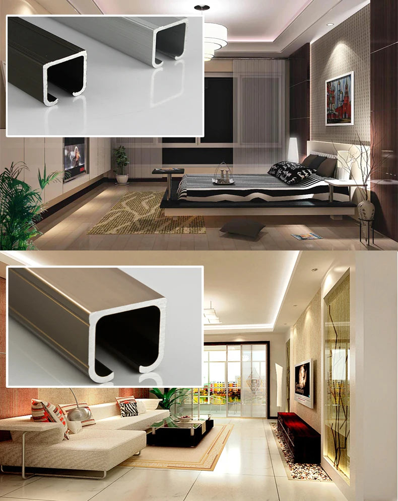 sliding door track hanging rail glass door guide mute push and pull door hanger rail Solid wood doors bathroom fold hanging door