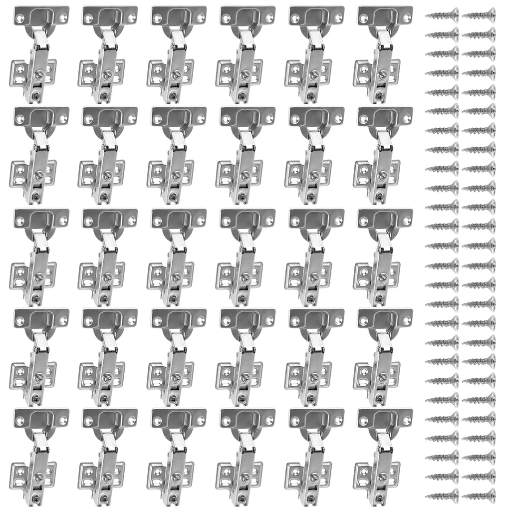 10/20Pcs Door Hinge Stainless Steel Cabinet Door Hinges Hydraulic Damper Buffer Soft Close Quiet Wardrobe Door Concealed Hinges