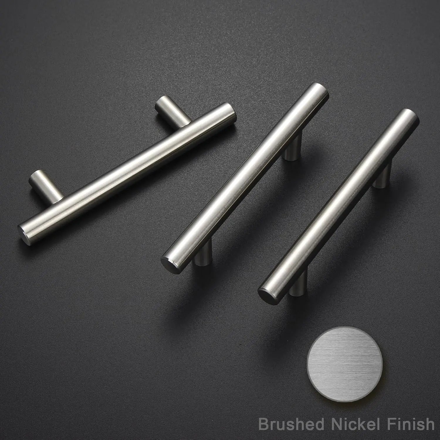 25 Pcs Brushed Nickel Cabinet Handles 3.8 Inch Hole Center Drawer Pulls Cabinet Pulls Kitchen Handles for Drawers, Cupboards