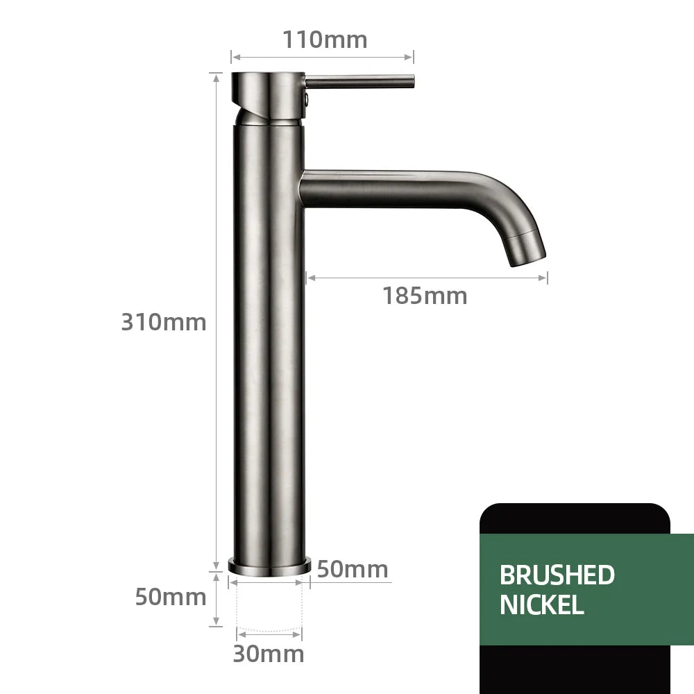 Brushed Gold Basin Faucet Solid Brass Hot And Cold Water Basin Mixer Sink Tap Deck Mounted Bathroom Taps
