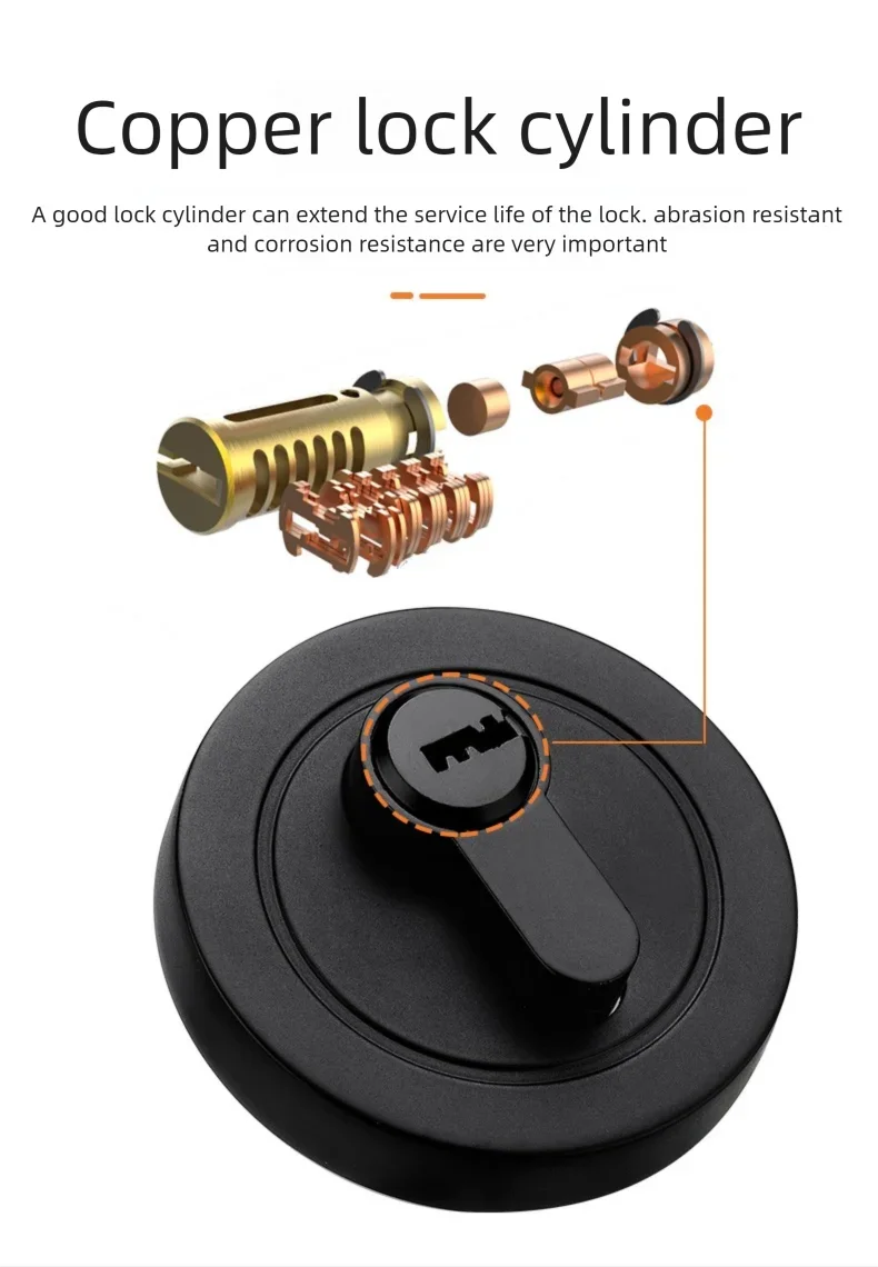 Hidden door lock; concealed lock; wooden door lock; single and double-sided lock; bedroom door lock; hallway lock; auxiliary ind