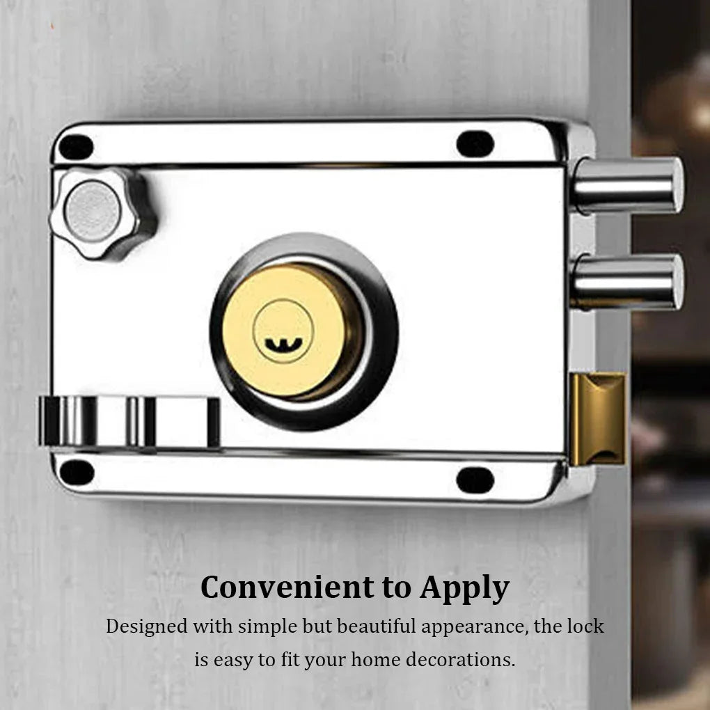 Exterior Iron Door Locks Security Anti-Theft Lock Multiple Insurance Lock Wood Gate Lock Hardware Household Indoor Dormitory