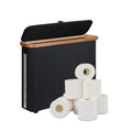 Toilet Paper Storage Basket with Lid Holds 12 Roll Paper Foldable Large Capacity Toilet Paper Holder