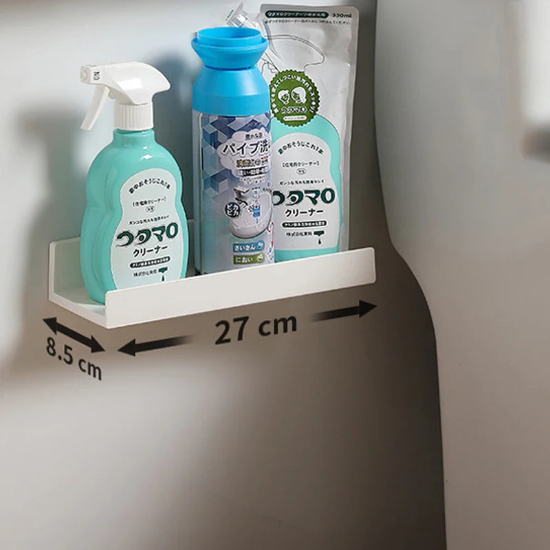 Bathroom Shelf Makeup Storage Organizer  Rack Self Adhesive No-drill Shelves Wall Shampoo Rack Shower Shelf