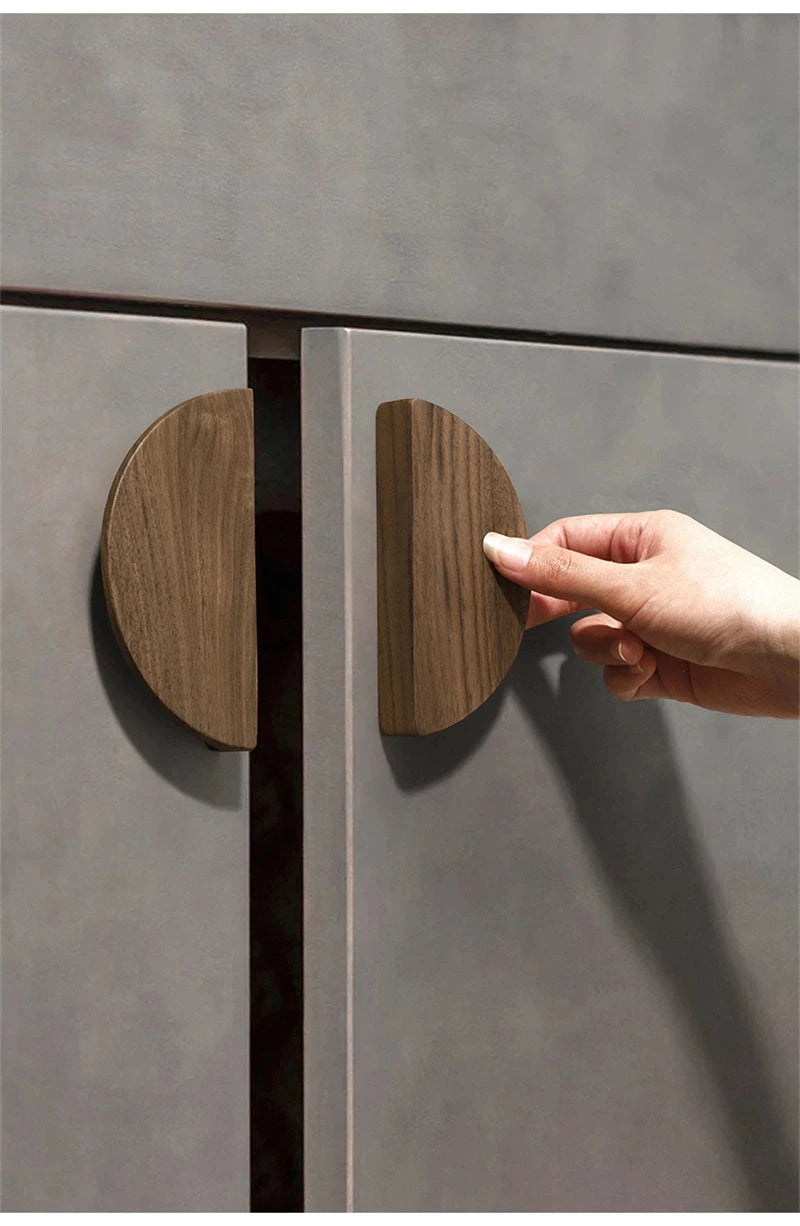 Wooden Cabinet Handles for Furniture Drawer Knobs Kitchen Cupboard Handles Wardrobe Door Knob and Handle Furniture Hardware
