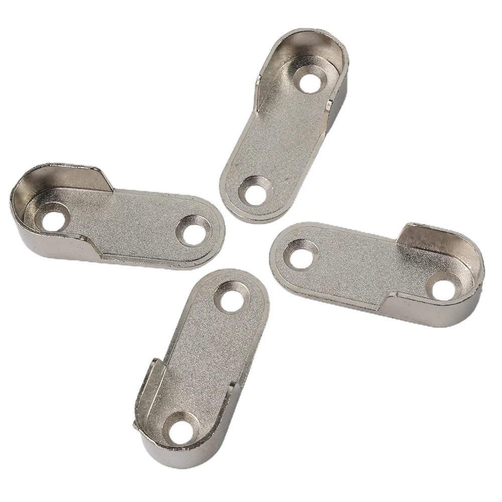2/4/8pcs Wardrobe Clothes Tube Support Closet Rod Pole End Bracket Thickening Holder 47*19*2mm Closet Brackets