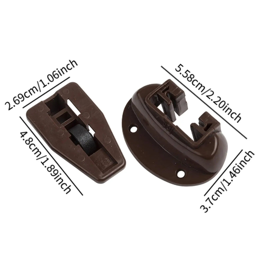 Drawer Slides Set Five Sets Practical Drawer Stop with Roller for NightStand