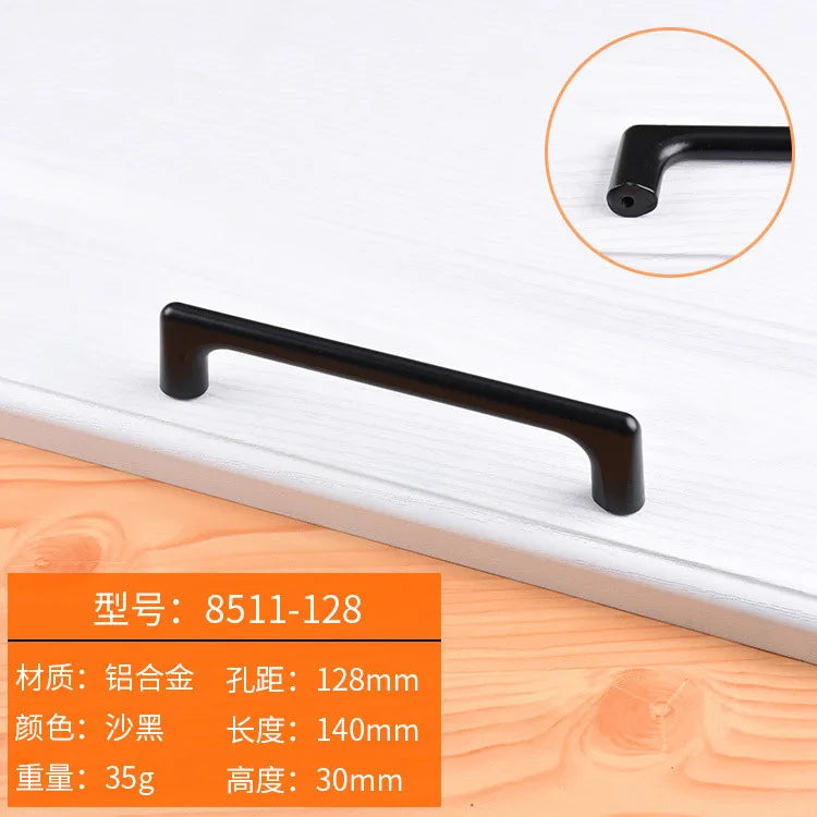 Modern Cabinet Handles Solid Aluminum Alloy Door Knobs And Handles Kitchen Cupboard Pulls Drawer Knobs Furniture Handle Hardware