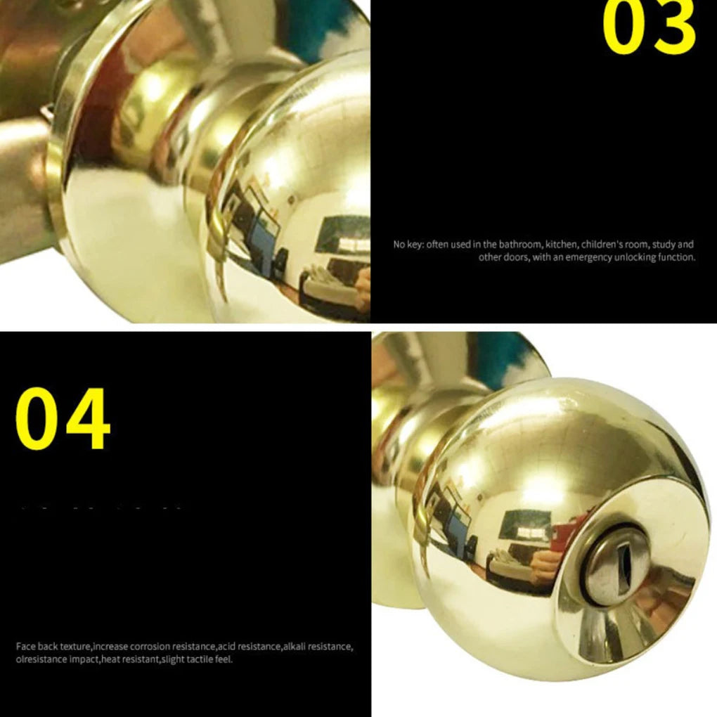 Universal Door Handle Knobs  Bedroom Living Room Lock Bathroom Entrance Locks Accessories with Keys Door Lock
