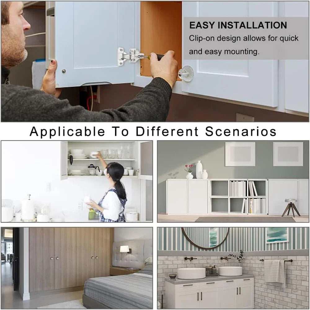 2 Pcs Stainless Steel Cabinet Door Hinges Hydraulic Damper Buffer Soft Close Quiet Wardrobe Door Concealed Hinges