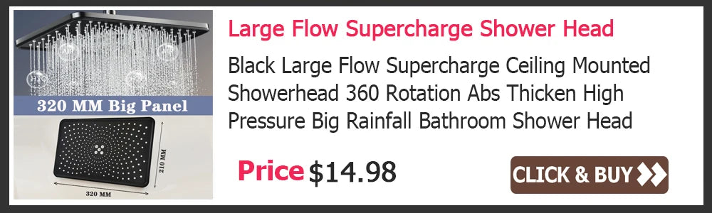 Bathroom Booster Shower Head with Filter, 3 Modes Adjustable Spray, Large Flow High Pressure Handheld Shower Head, Silver Shower