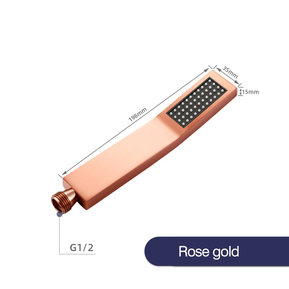 Black Bathroom Faucet Shower Faucet Bathroom Accessories Water Saving Shower Heads Solid Brass Bar Shape Handheld Hardware Acces