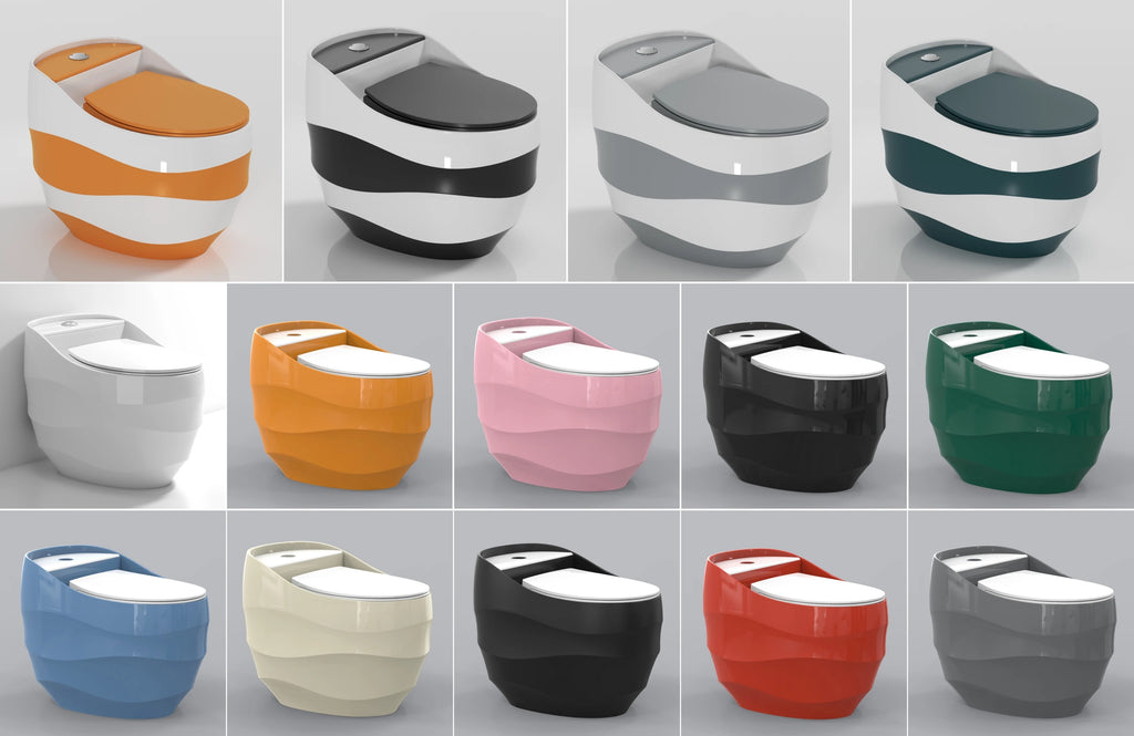 Bathroom Ceramic Toilet Modern Colored Bowl Wc Set Golden Wall Hung Toilet