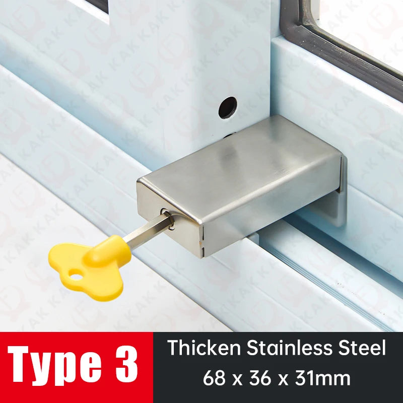Sliding Sash Stopper Cabinet Locks Straps Doors Security Anti-theft Lock Window Sliding Door Baby Kids Child Safety Doors Lock