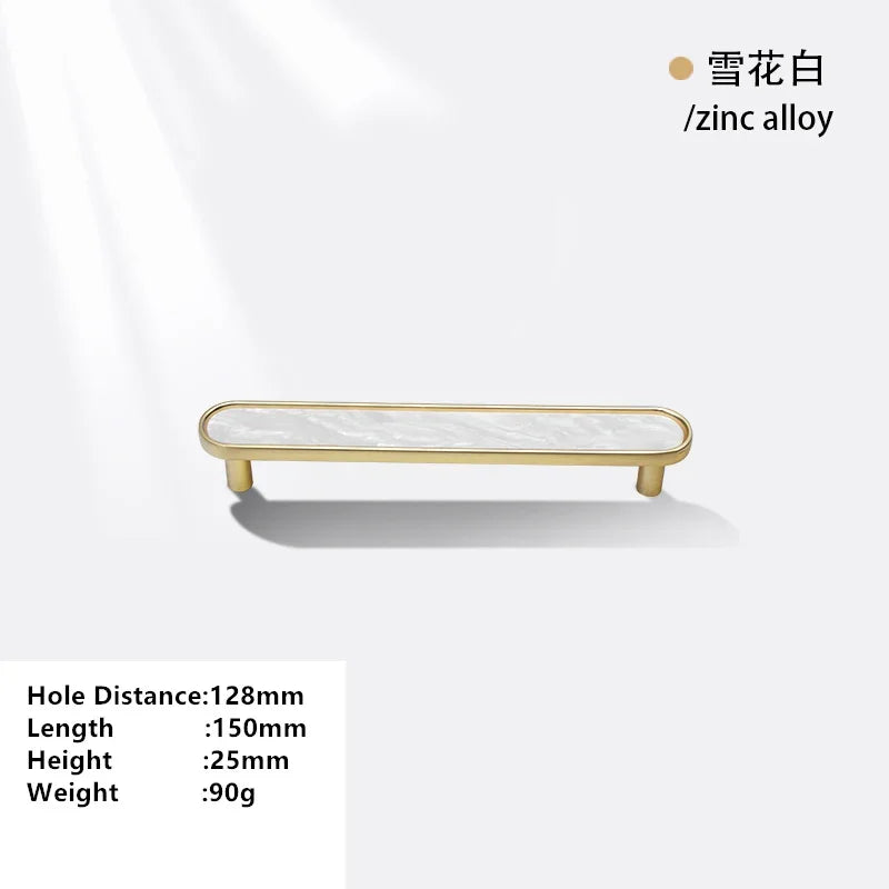 Handles Drawer Cabinet Furniture Kitchen Handles for Cabinet Knob Door Drawer Furniture Kitchen Knob Brass Polychrome Shell