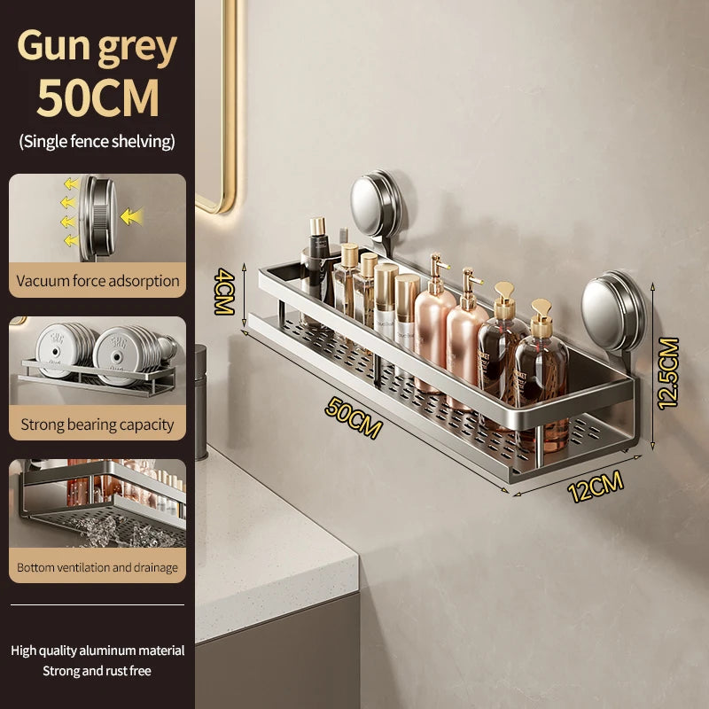 Bathroom,Suction Cup Storage Rack, Non Perforated Toilet, Washbasin, Washbasin, Wall Storage Rack