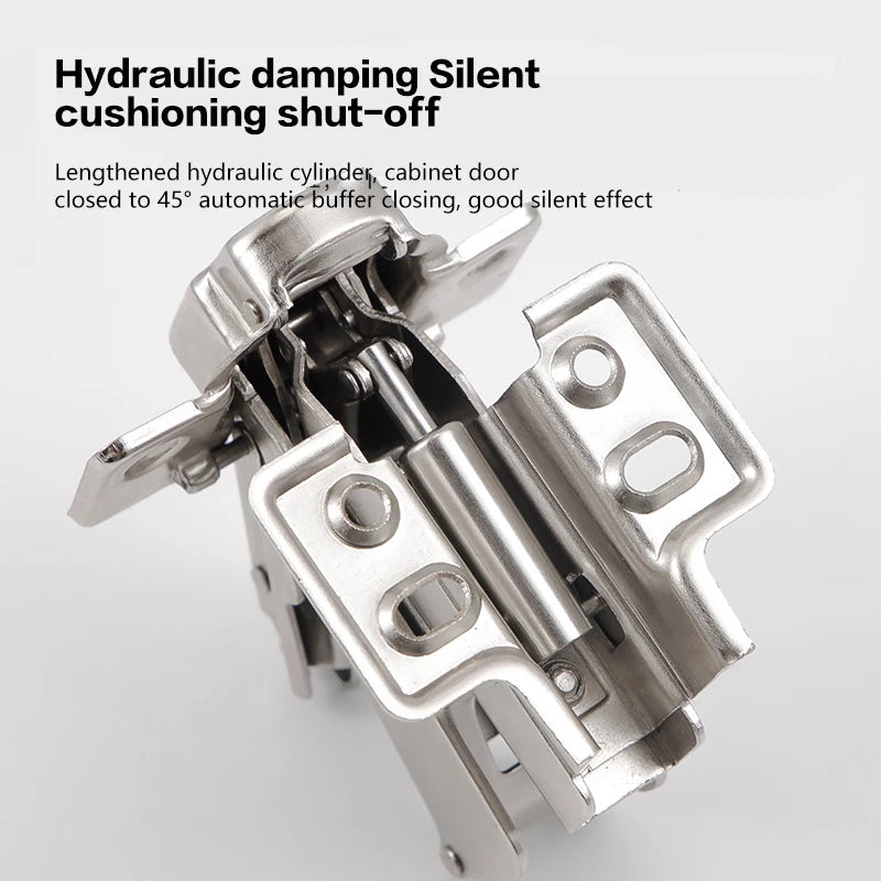 180 Degree Cabinet Hinge 304 Stainless Steel Soft Closing Hydraulic Damping For Kitchen Wardrobe Door Full Overlay Half Inset