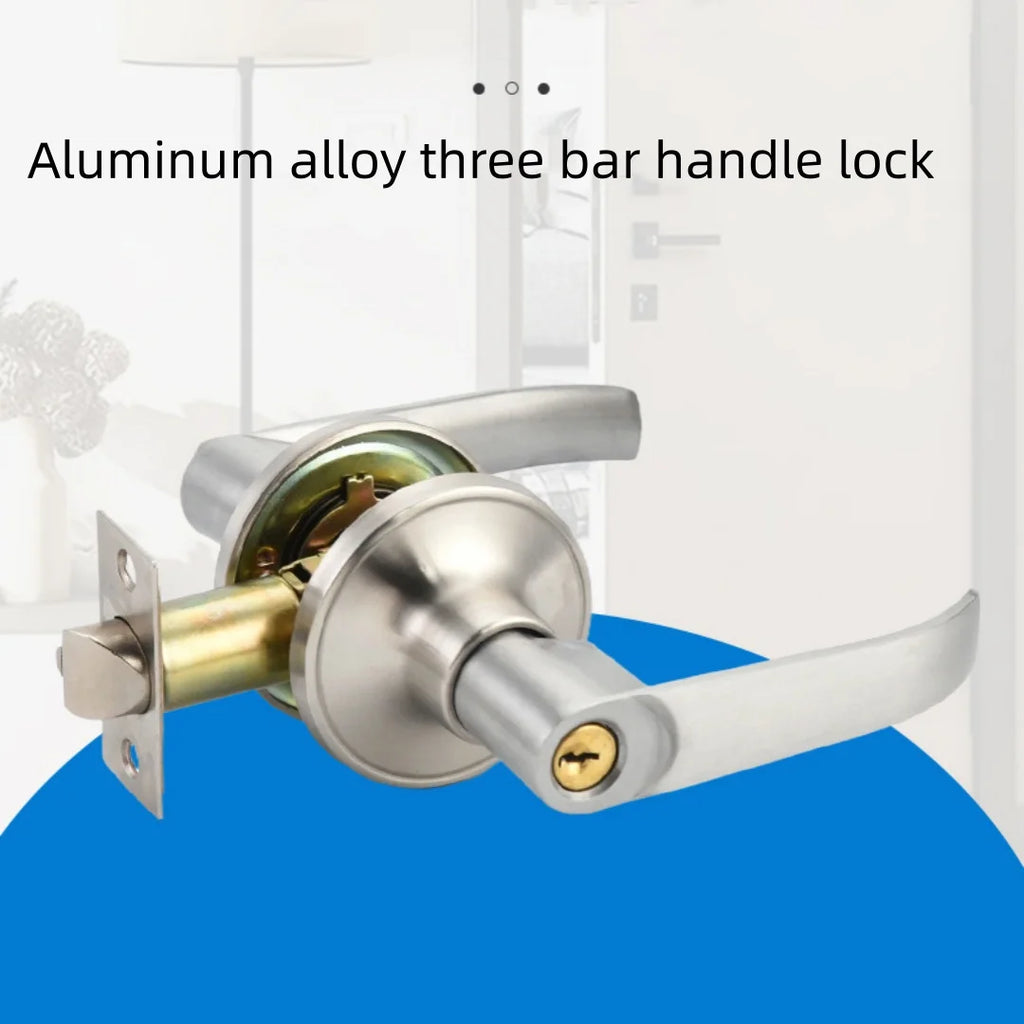 Household Door Handle Lock Round Security Privacy Sliding Front Doors Entrance Keyed Locks for Bedroom Living Room