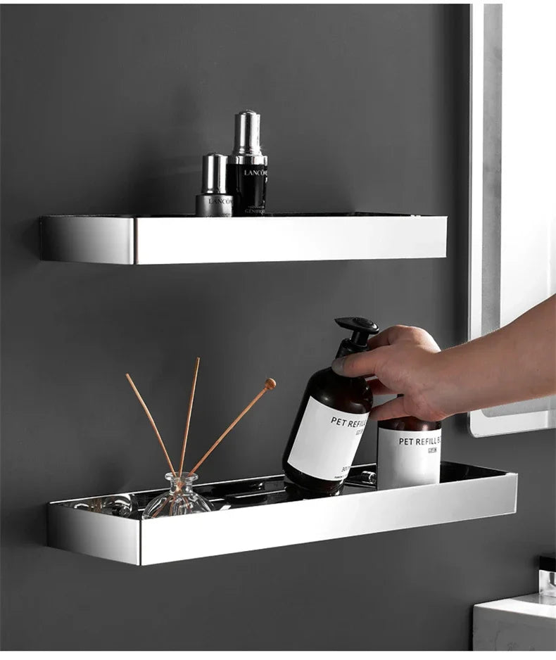 Bathroom Accessories Stainless Steel Bathroom Storage Rack Shower Storage Rack Bathroom Shelves  Bathroom Organizer  Wall Shelf