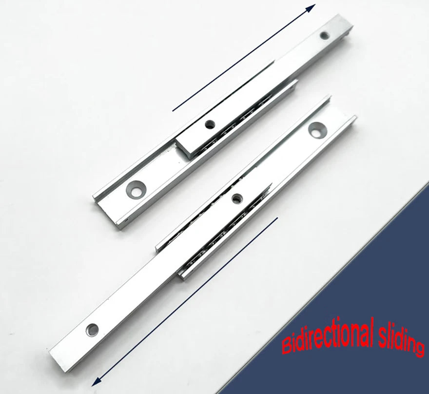 Aluminum alloy slide rail small drawer rail jewelry box electronic and electrical micro slide rail length: 60~350mm
