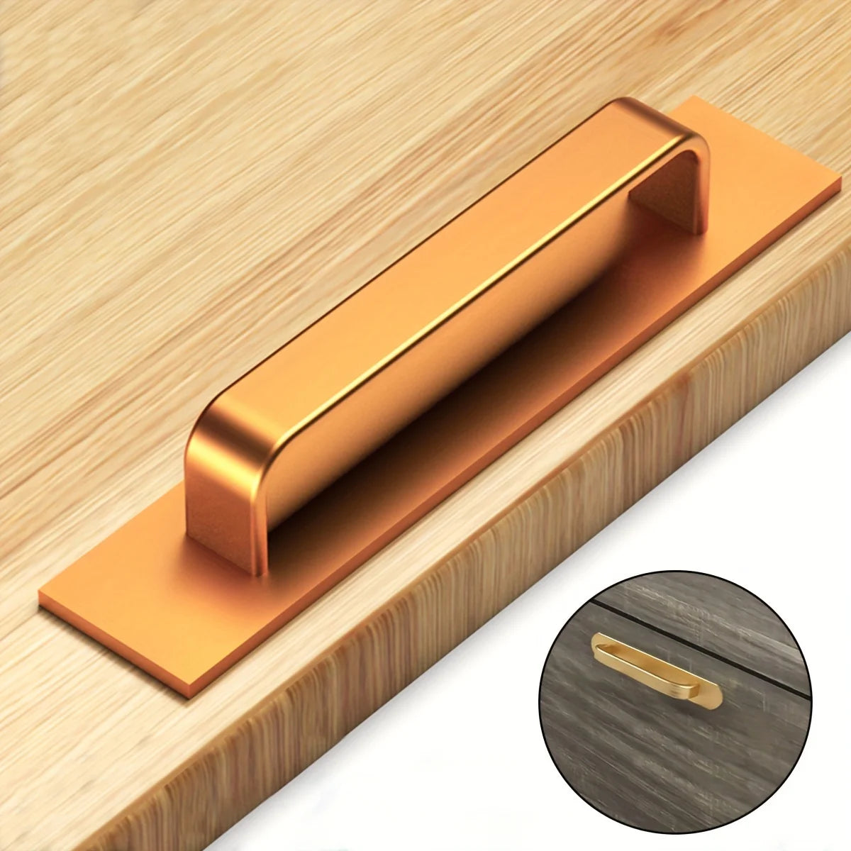 Adhesive Cabinet Handles Plus - Stainless Steel No-Drilling Easy Installation Handles For Cabinet Door Window Drawer & Refrigera