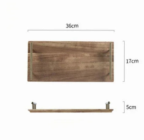 Kitchen Tray for Serving Food Trays for Desserts Dessert Tray With Handles Wooden Serve Storage Coffee Fruit Snack Drink Sweets