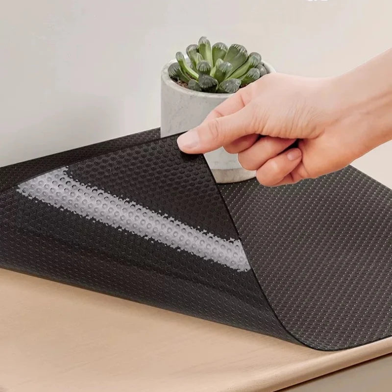 Washable Non-Slip Drawer Liners Reusable Dustproof Kitchen Cabinet Mats Refrigerator Shelf Paper Placemats for Home Organization