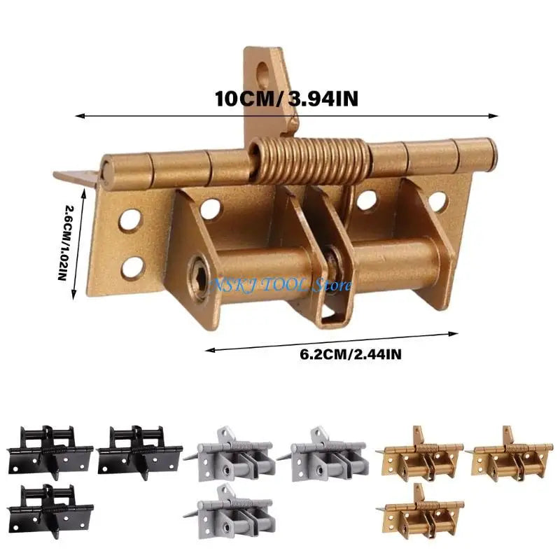 L8RC 3Pcs Closing Spring Door Hinge 90 Degree Positioning Automatic Door Closers Hinge Hardware for Wood Door Cabinet